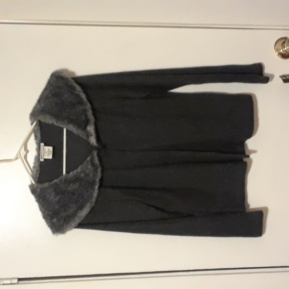 Large grey fuzzy sweater